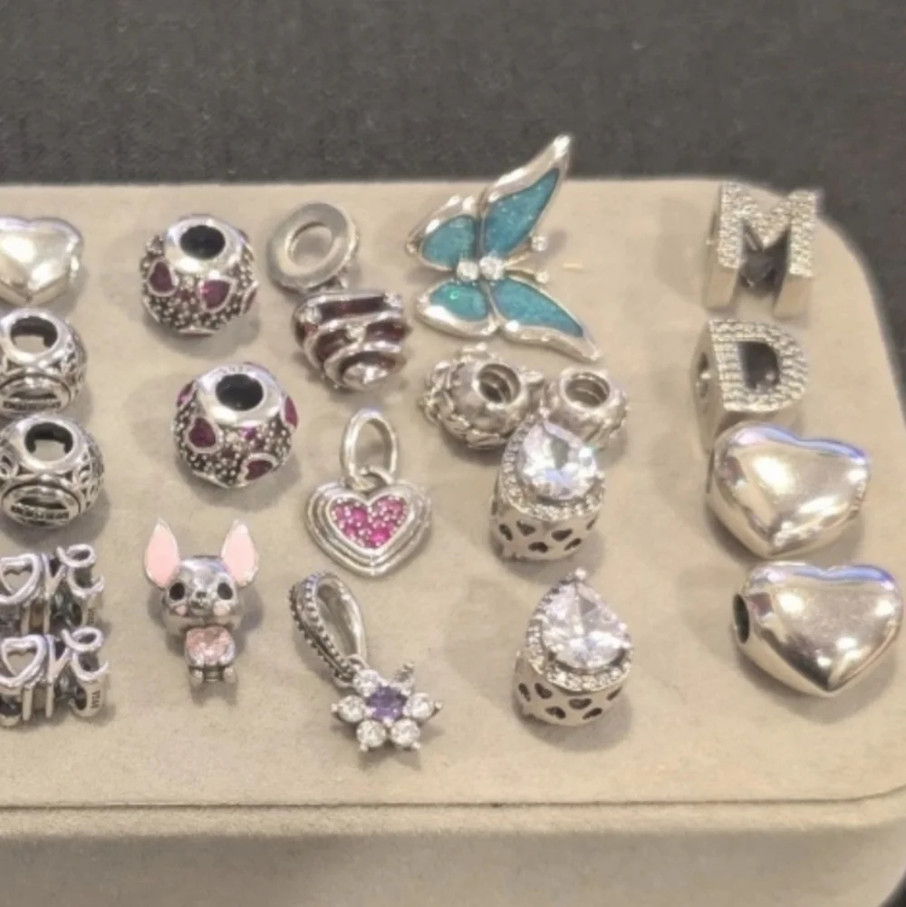 Pandora Bracelet & Mixed Charm Bundle -43pc Lot - Picture 5 of 11